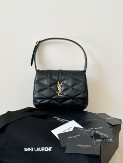 YSL le57 黑色绗缝羊皮腋下包 优雅时尚