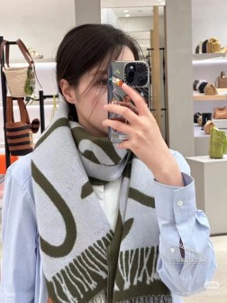 新款罗意威（奶茶）很幸運拿到這個品牌的東西，真的不多見，很少在國內做訂單，款式真的少的可怜 羅意威作為西班牙 的頂尖奢侈品牌，秉承傳統，技藝，熱誠，散髮獨特的西班牙貴族氣息！本款為巴塞羅納專櫃的櫥窗定制款！围巾整体构图为他们品牌最经典的LOGO风格设计。尺寸35cm