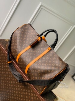LV M46703 KEEPALL BANDOULIÈRE 55 旅行袋 日落亮橘 高仿