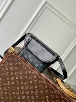 LV M12806 Pulse 迷你手袋 Monogram Eclipse 涂层帆布