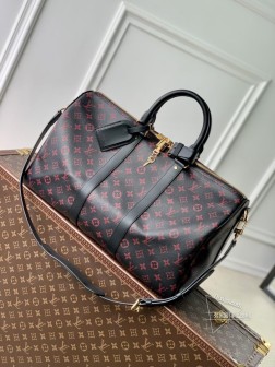 LV M12441 Keepall Bandoulière 50 旅行袋 Monogram Tomette 帆布皮革