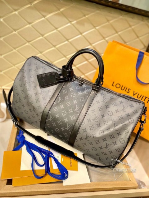 LV M45392 KEEPALL 50旅行袋（肩带）顶级A货，藤原浩合作