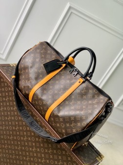 LV M46703 KEEPALL BANDOULIÈRE 50 旅行袋 日落亮橘