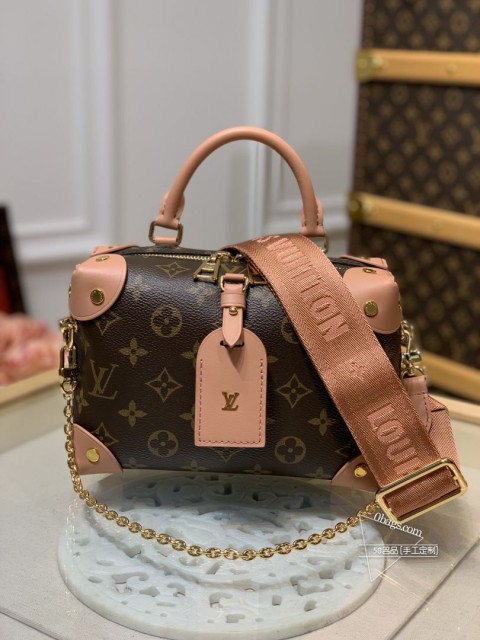 LV M45531 粉 PETITE MALLE SOUPLE 手袋，Mon材质