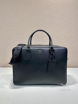 Prada 2VE026 特大号公文包 加厚版 十字纹牛皮 价格