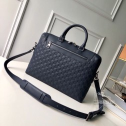 LV N48261 宝兰皮革 Porte Documents Jour 公文包 Damier Infini 皮革
