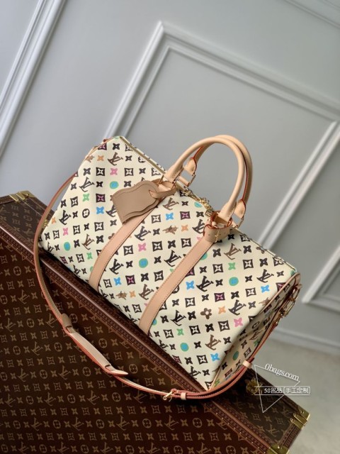LV M24901 Keepall Bandoulière 50 旅行袋 | 顶级复刻 | 材质：蒙面皮
