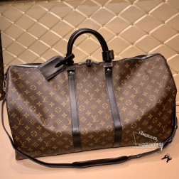 LV M56714 KEEPALL 55 旅行袋(肩带)高仿材质