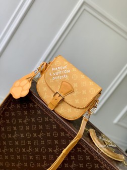 LV M12694 Montsouris 邮差包 Monogram Heritage 帆布皮革饰边