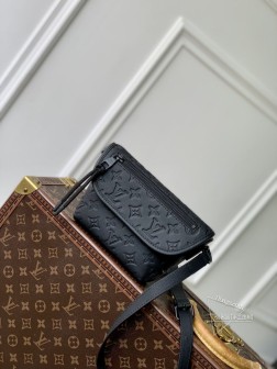LV M12636 Pulse 迷你手袋 Monogram Shadow 压纹皮革