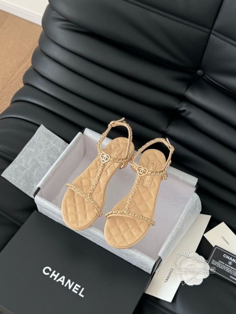 Chanel 25C春夏新款全系列链条凉鞋全系列首发 专柜有的我都有！高版本高品质 跟高1.569c 580