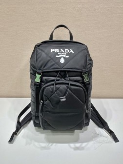 Prada普拉达 2VZ135 双肩背包 进口尼龙手工菱格 A货