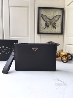 Prada普拉达 2VF024手包 Saffiano皮革 三角形珐琅徽标 复刻