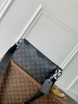 LV M11741 Pochette Accessoire XL 手袋 Monogram Eclipse 涂层帆布顶级复刻