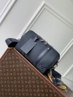 LV M11602 深蓝 City Keepall 手袋 Aerogram 牛皮革 金属字母