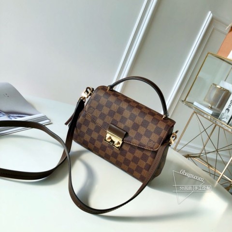 LV N53000 CROISETTE DAMIER邮差包，时尚百搭，双肩/手提
