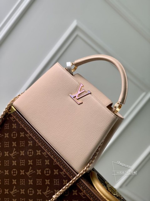 LV M23082 粉白 Capucines BB 手袋 全皮 中号 七夕限定款