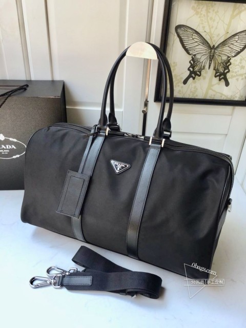 Prada普拉达 1V19S 经典旅行包 进口降落伞布料 顶级五金 代购
