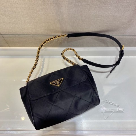 Prada普拉达 1BD622 中古小挎包 手工尼龙链条包 A货