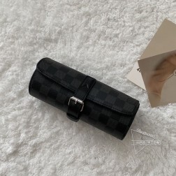 LV 47530 黑格手表盒 3支装 旅行收纳 20×9×9.5cm 顶级复刻