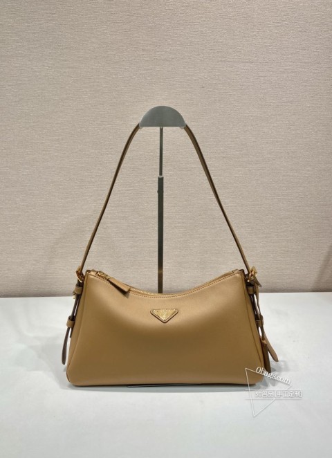 Prada 1BC229 Aimee小号Hobo腋下包 进口小牛皮 A货