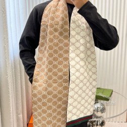 Gucci 男女同款原单品质 御用殿堂级极品驴！秋冬专柜在售 顶级羊绒针织长巾.配以精美简约图案组合成经典L图案 美丽至极 真的 上身极为衬肤色 百搭 好看不好看自己看吧 品质不用质疑 ！50cm，