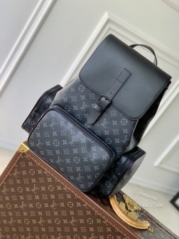LV M45538 黑花 TRIO 双肩包 Monogram 帆布与 Virgil Abloh设计