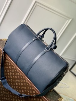 LV M21420 Keepall 旅行袋 蓝色 LV Aerogram 牛皮革