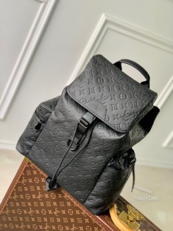 LV M43680 Trekking 双肩包 Monogram Shadow 牛皮革