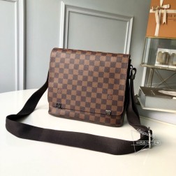 LV N41031 DISTRICT 小号手提包 啡格 25x22x8cm 大容量