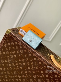 LV M12177 Ski系列名片夹 - Monogram Empreinte皮革,冬雪蓝