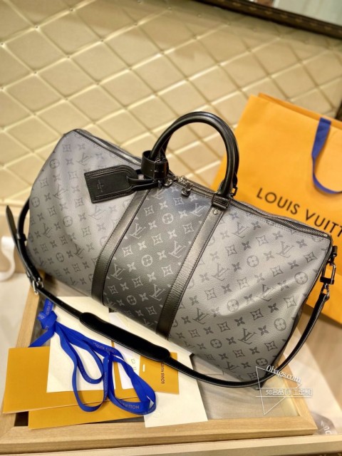 LV M45392 KEEPALL 50 旅行袋（配肩带）顶级原单 饰藤原浩合作设计
