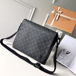 LV M44001 男士单肩斜挎包 大号 26328cm 帆布 monogramme eclipse