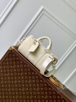 LV M24434 Keepall 旅行袋 柔软 Monogram Taurillon 皮革