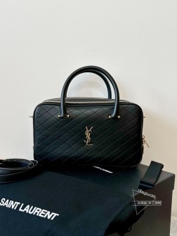 YSL liya保龄球行李包 大容量手提通勤包 双拉链设计