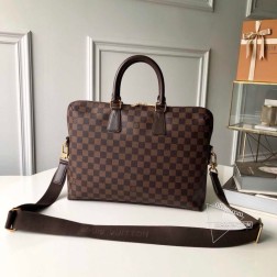 LV N42242 Porte Documents Jour 公文包 Damier Cobalt 帆布 复刻