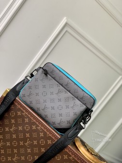 LV M11648 Trio 邮差包 Monogram Eclipse Reverse 帆布