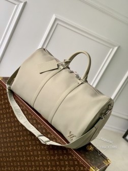 LV M22609 Aerogram Keepall Bandoulière 50 牛皮革手袋 高级复刻