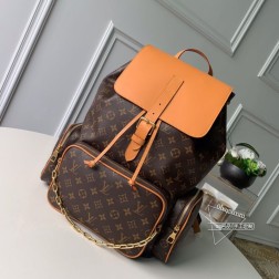 LV M44658 TRIO 双肩包 Monogram 帆布+牛皮翻盖 顶级A货