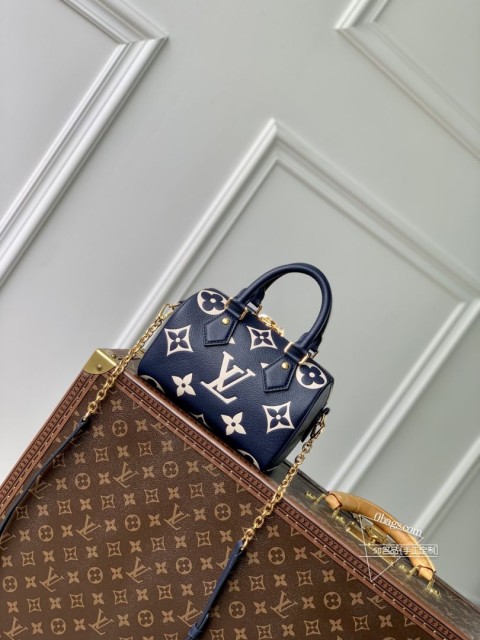 LV M47048 Speedy Bandoulière 20 Monogram Empreinte 牛皮革手袋