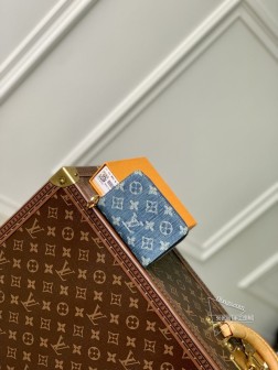 LV M83160 丹宁系列 Portefeuille Lou 有机棉 Monogram牛仔布