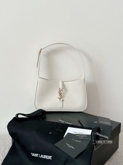 YSL le5à7 光滑牛皮腋下包 平纹白 顶级复刻