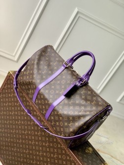 LV M46775 Keepall Bandoulière 50 旅行袋 Monogram Macassar 帆布