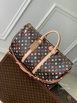 LV M24901 Keepall BANDOULIèRE 50 旅行袋,啡彩,顶级A货