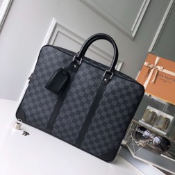 LV N41125 PORTE DOCUMENTS VOYAGE Monogram Macassar帆布高仿