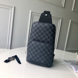 LV N41719 Damier Graphite 帆布 Avenue单肩包 顶级复刻