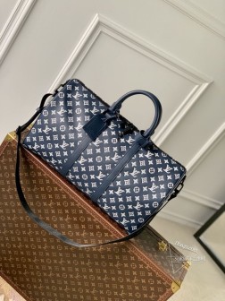 LV M24953 Keepall Bandoulière 50 旅行袋 Monogram Shadow 牛皮革