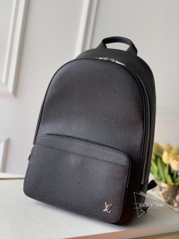 LV M30258 Alex 双肩包,皮革,银色金属标识,简约设计