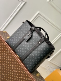 LV M30937 Weekend Tote 手袋 Monogram帆布 Taga皮革 皮革侧带 拆卸名牌