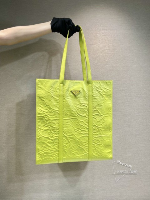 Prada普拉达 1BG587 大号托特包 天然软羊革 A货